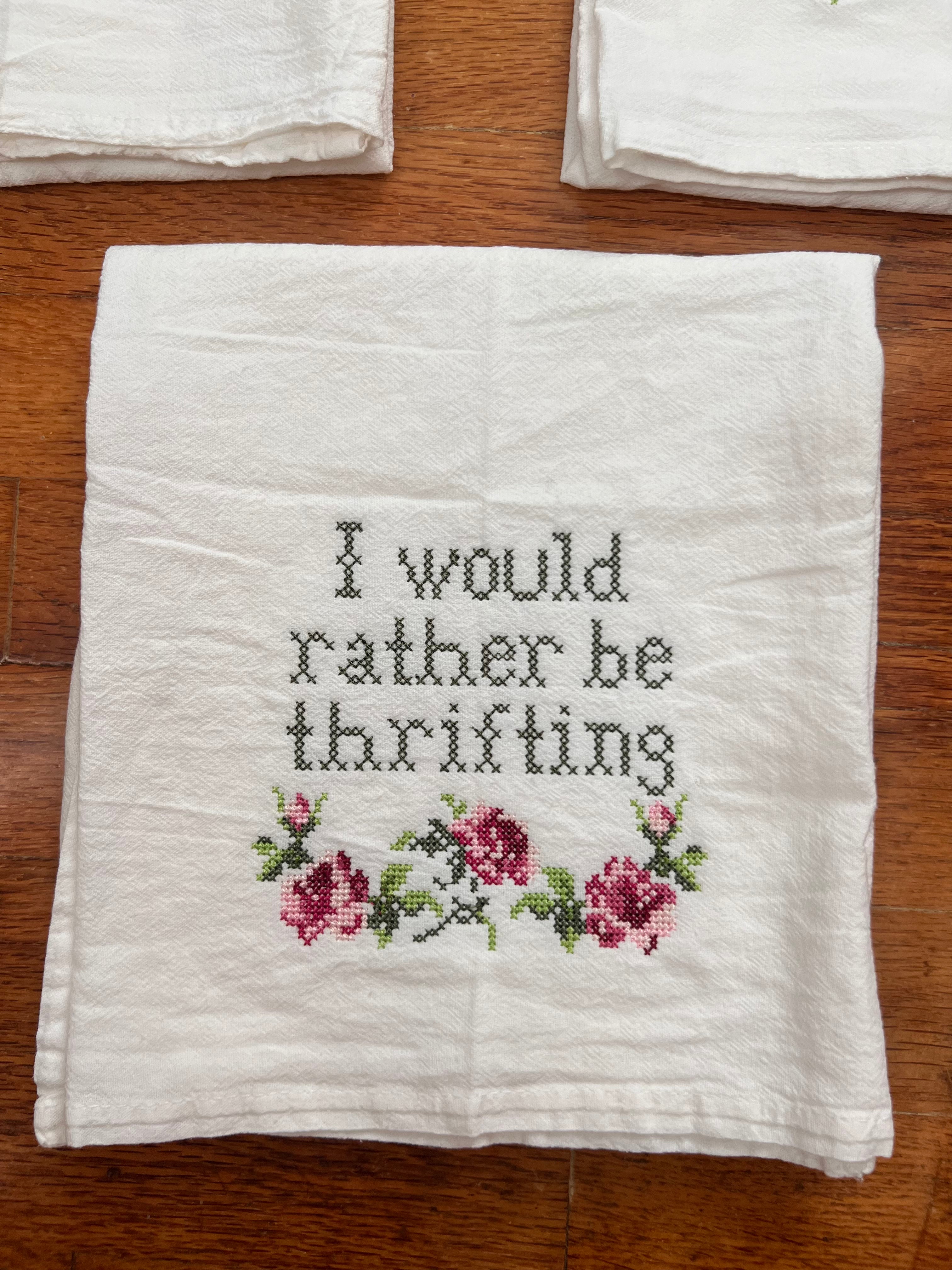 Cross Stitch Kitchen Towel