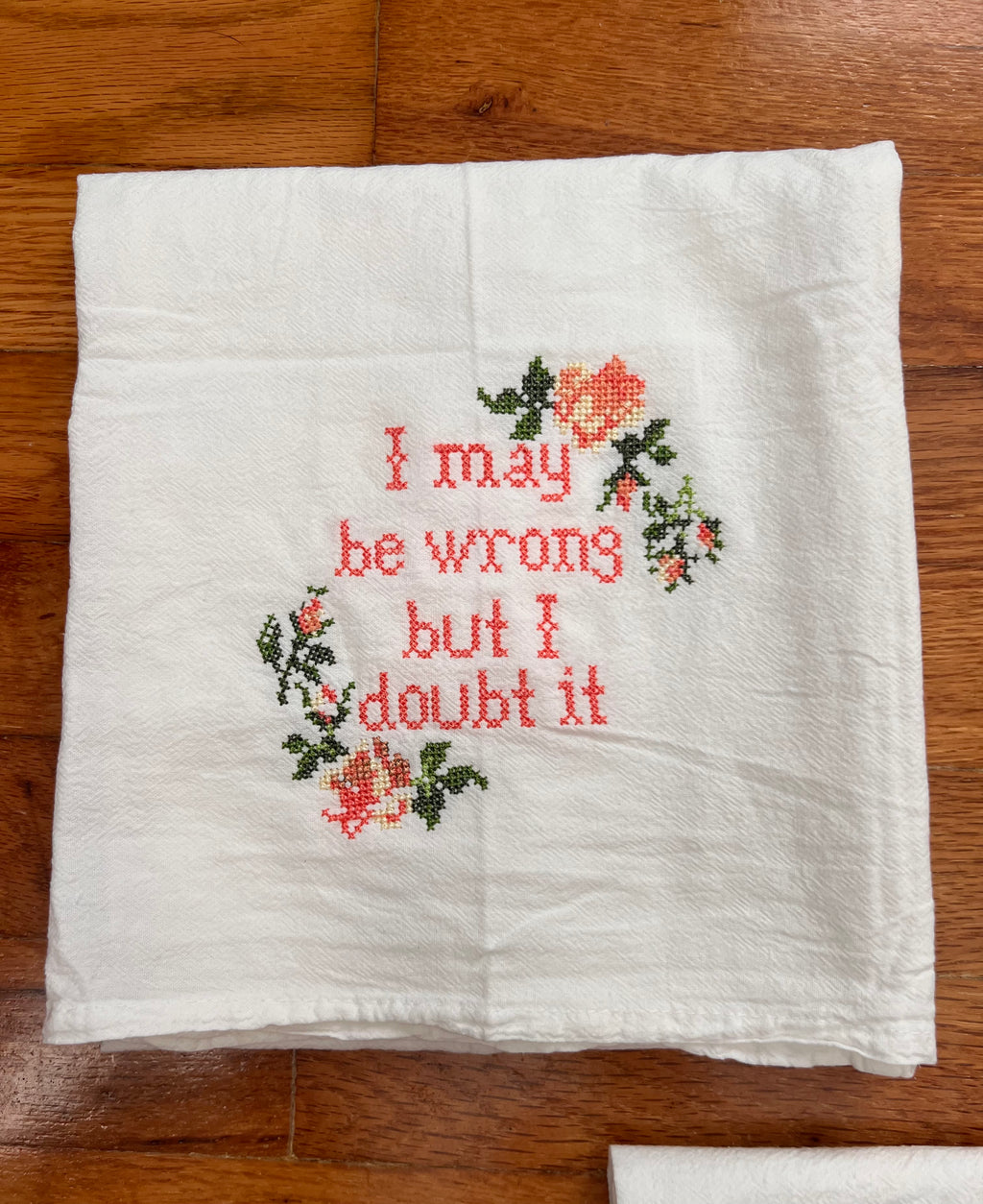Cross Stitch Kitchen Towel