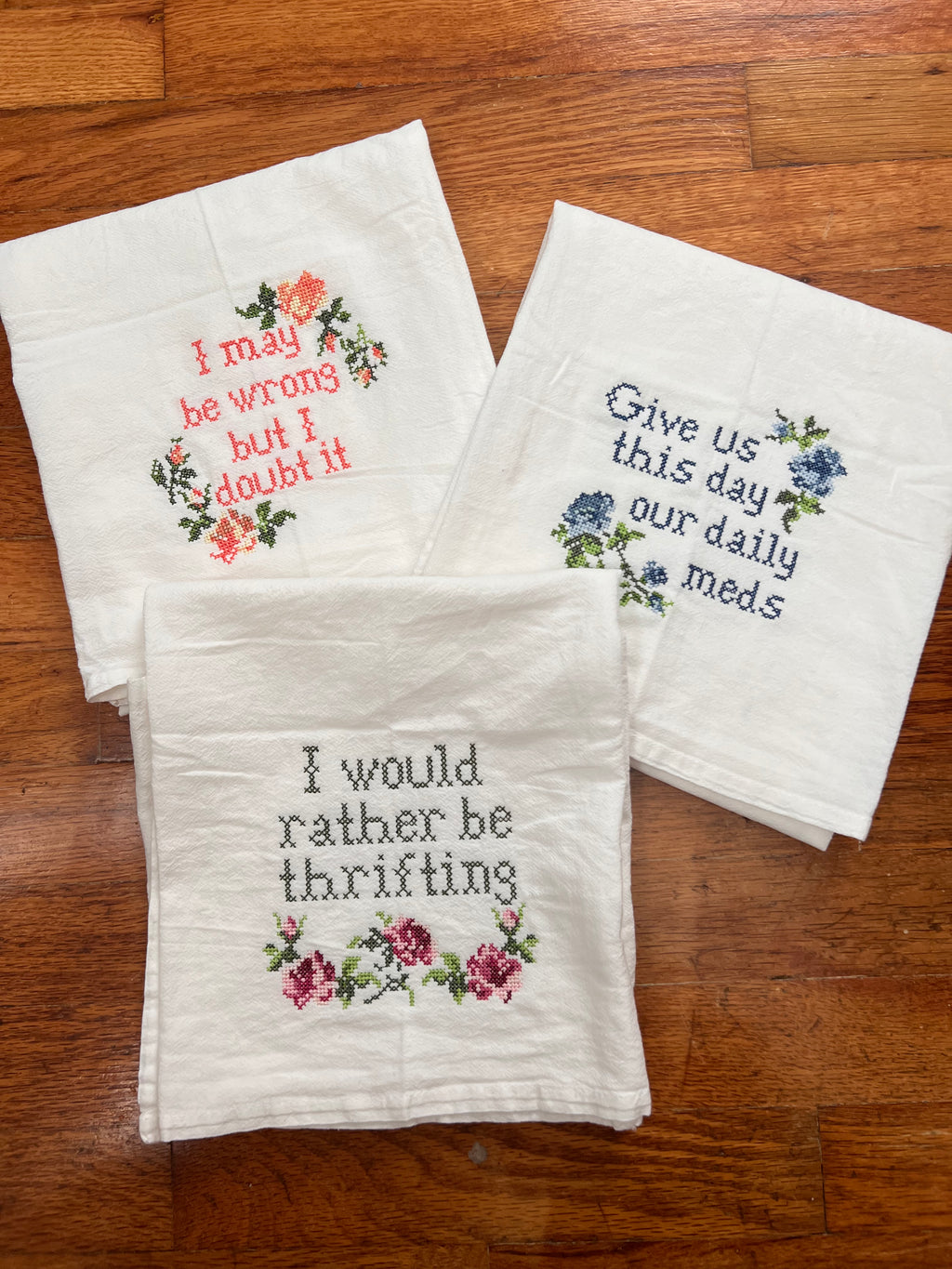 Cross Stitch Kitchen Towel